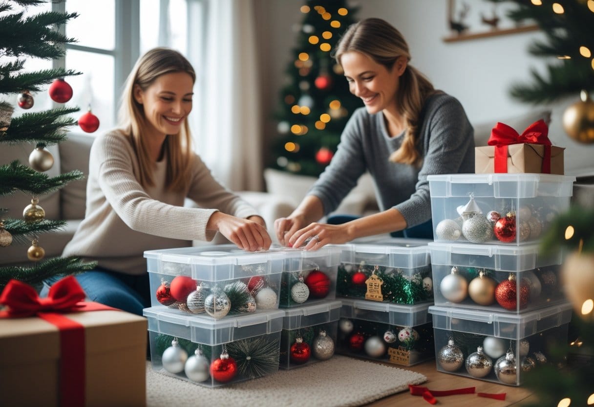 Read more about the article Sådan organiserer du julepynten med praktiske plastikkasser til jul
